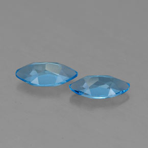 Topazio naturale blu da  ct, marchesa, VVS-VS