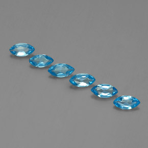 Topazio naturale blu da 2,43 ct, marchesa, VVS-VS