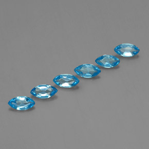 Topazio naturale blu da 2,43 ct, marchesa, VVS-VS