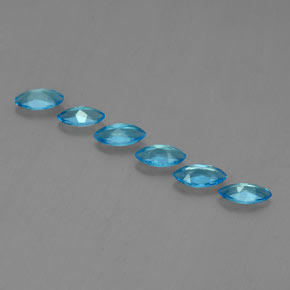 Topazio naturale blu da 2,43 ct, marchesa, VVS-VS