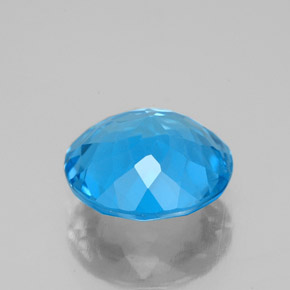 Topazio naturale blu da 4,00 ct, taglio rotondo, VS