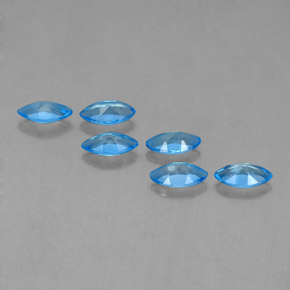 Topazio naturale blu da 2,69 ct, marchesa, VVS-VS