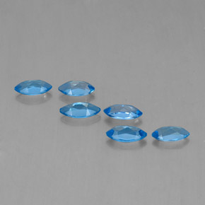 Topazio naturale blu da 2,55 ct, marchesa, VVS-VS