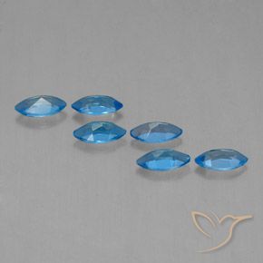 Gemme di Topazio Blu svizzero naturale da 2.93 ct, Taglio marquise, VVS-VS