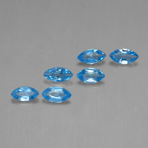 Topazio naturale blu da 2,63 ct, marchesa, VVS-VS