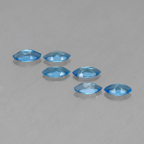 Topazio naturale blu da 2,76 ct, marchesa, VVS-VS