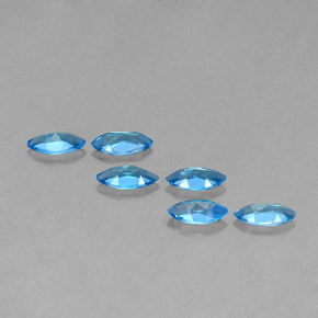 Topazio naturale blu da  ct, marchesa, VVS-VS