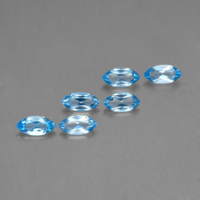 Topazio naturale blu da 2,40 ct, marchesa, VVS-VS