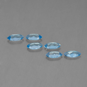 Topazio naturale blu da 2,40 ct, marchesa, VVS-VS