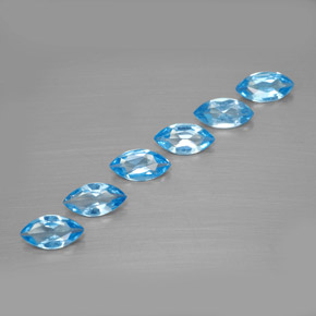 Topazio naturale blu da 2,32 ct, marchesa, VVS-VS