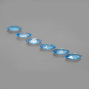 Topazio naturale blu da 2,32 ct, marchesa, VVS-VS