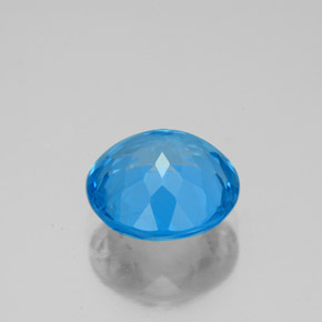Topazio naturale blu da 3,21 ct, taglio rotondo, SI