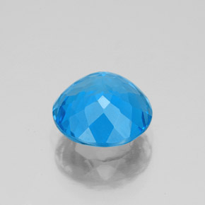 Topazio naturale blu da 3,36 ct, taglio rotondo, VS