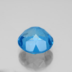Topazio naturale blu da 3,87 ct, taglio rotondo, VVS-VS
