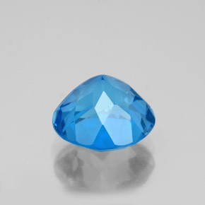 Topazio naturale blu da 3,55 ct, taglio rotondo, VVS-VS