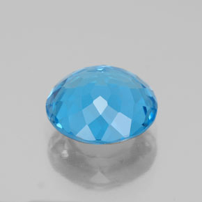 Topazio naturale blu da 3,09 ct, taglio rotondo, VS