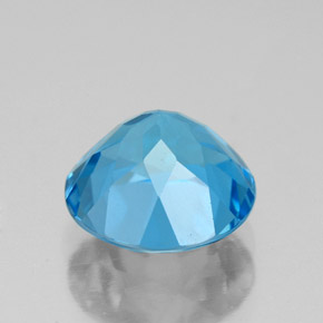 Topazio naturale blu da 3,27 ct, taglio rotondo, VVS