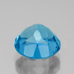 Topazio naturale blu da 3,95 ct, taglio rotondo, VS