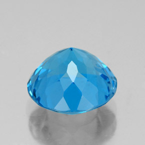 Topazio naturale blu da 3,77 ct, taglio rotondo, VS-SI
