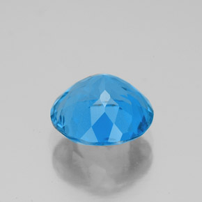 Topazio naturale blu da 3,58 ct, taglio rotondo, VS-SI