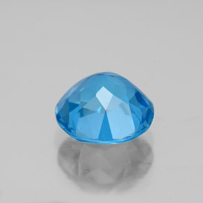 Topazio naturale blu svizzero da 3,30 ct, taglio rotondo, VS