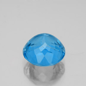 Topazio naturale blu da 3,78 ct, taglio rotondo, VS-SI