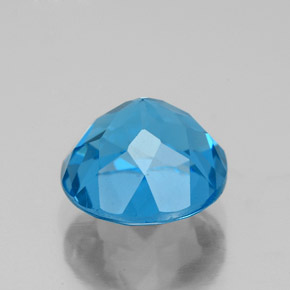Topazio naturale blu da 4,08 ct, taglio rotondo, VS