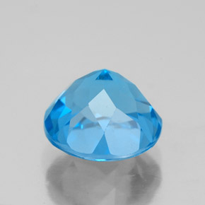 Topazio naturale blu da 4,00 ct, taglio rotondo, VS