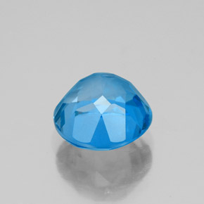 Topazio naturale blu da 3,48 ct, taglio rotondo, VS