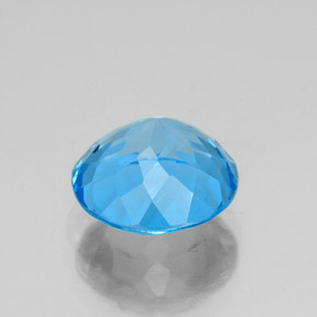 Topazio naturale blu da 3,51 ct, taglio rotondo, VS