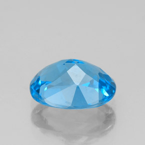 Topazio naturale blu da 2,19 ct, taglio ovale, VVS-VS