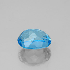 Topazio naturale blu da 1,82 ct, taglio ovale, VS-SI