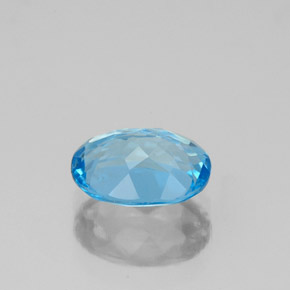 Topazio naturale blu da 1,62 ct, taglio ovale, VS