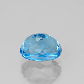 Topazio naturale blu da 2,18 ct, taglio ovale, VVS