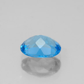 Topazio naturale blu da 1,52 ct, taglio ovale, VVS-VS