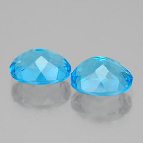 Topazio naturale blu da 5,15 ct, taglio ovale, VVS-VS