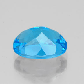 Topazio naturale blu da 2,50 ct, taglio ovale, VVS-VS