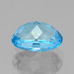 Topazio naturale blu da 1,81 ct, taglio ovale, VS