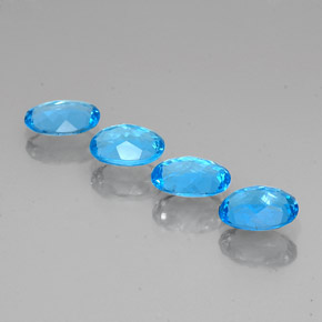 Topazio naturale blu da  ct, taglio ovale, VS