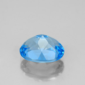 Topazio naturale blu da 2,50 ct, taglio ovale, VS