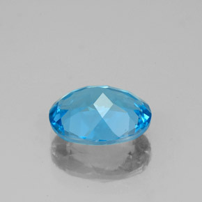 Topazio naturale blu da 2,21 ct, taglio ovale, VVS-VS