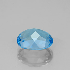 Topazio naturale blu da 2,53 ct, taglio ovale, VS