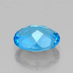 Topazio naturale blu da 2,18 ct, taglio ovale, VS