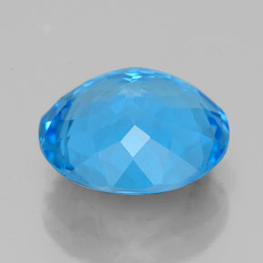 Topazio naturale blu da 3,90 ct, taglio rotondo, VS