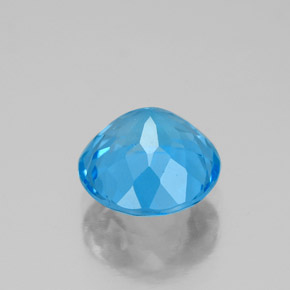 Topazio naturale blu da 2,43 ct, taglio rotondo, VS-SI