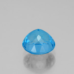 Topazio naturale blu da 1,94 ct, taglio rotondo, VS