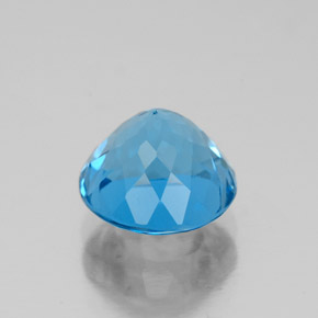 Topazio naturale blu da 2,78 ct, taglio rotondo, VVS