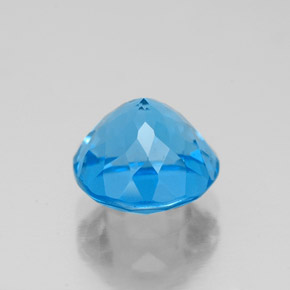 Topazio naturale blu da 2,92 ct, taglio rotondo, VS
