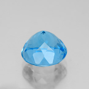 Topazio naturale blu da 2,85 ct, taglio rotondo, VS