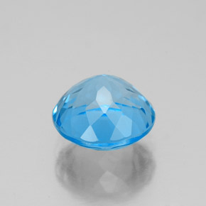 Topazio naturale blu da 2,63 ct, taglio rotondo, VS